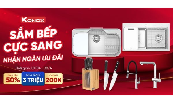 Siêu SALE tháng 4: Sắm bếp sang – ngập tràn ưu đãi từ Konox