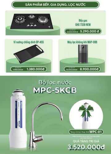 Sản phẩm bếp, gia dụng, lọc nước