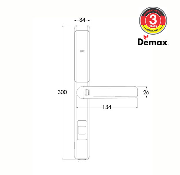 Khóa cửa điện tử Demax SL501 AG