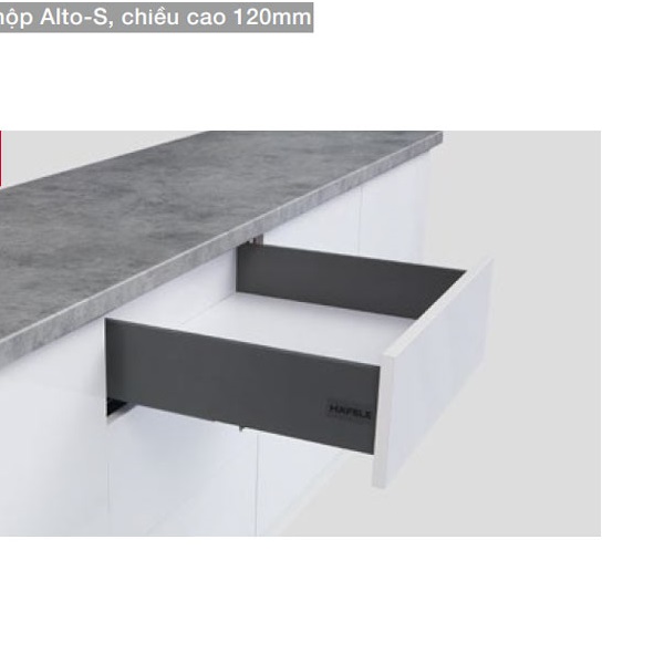 Ray hộp Alto-S, chiều cao 120mm Hafele 552.36.745