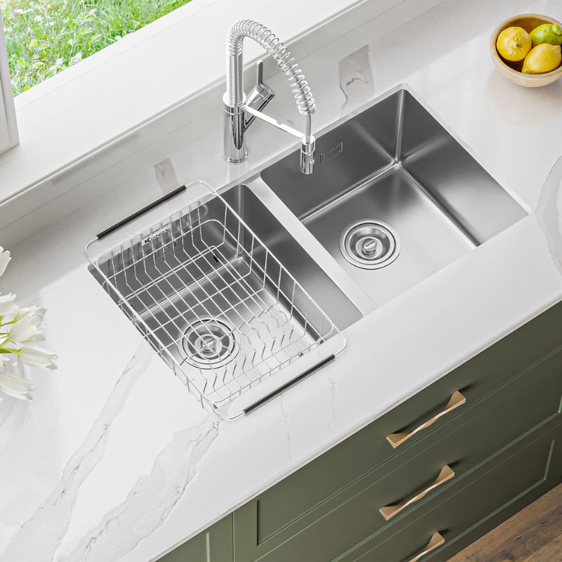 Hình ảnh thực tế chậu rửa bát inox 2 hố Konox KN7544DUB