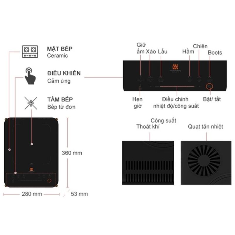 Bếp từ đơn Hawonkoo CEH-107-BA