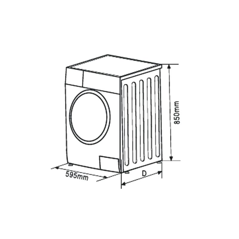 Máy giặt Brandt 12kg WFB124QWA cửa trước