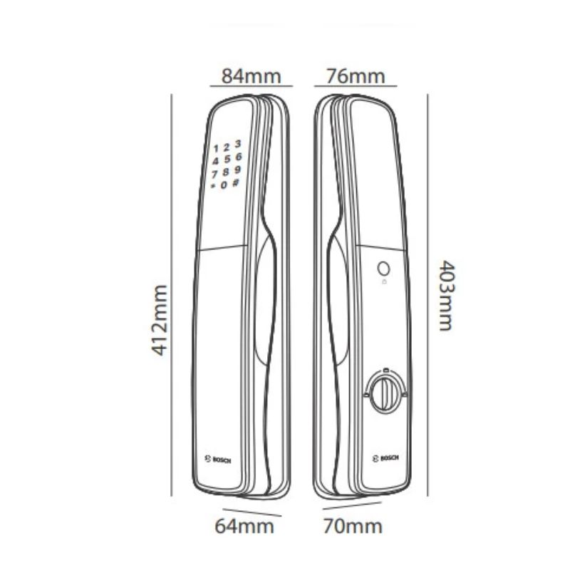 Khóa cửa thông minh Bosch EL800X EU Gray