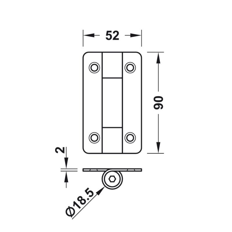 Bản lề nhà vệ sinh công cộng Hafele 988.98.091
