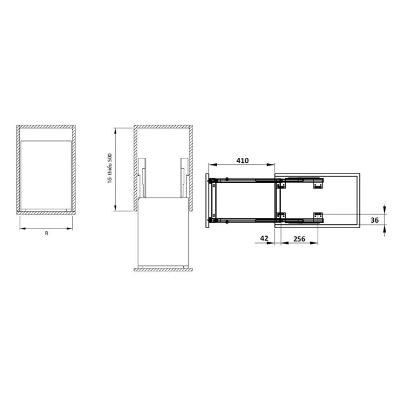 Bộ Rổ Đựng Gia Vị 200mm Hafele 549.20.032
