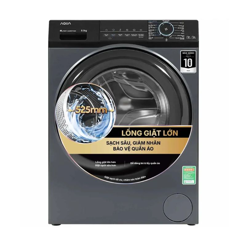 Máy Giặt Aqua Inverter 8.5 Kg  AQD-A852J.BK Máy Giặt Aqua Inverter 8.5 Kg  AQD-A852J.BK