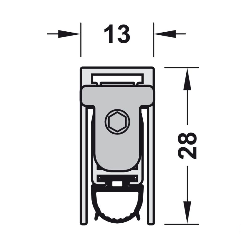 Thanh chắn bụi Hafele 950.45.016