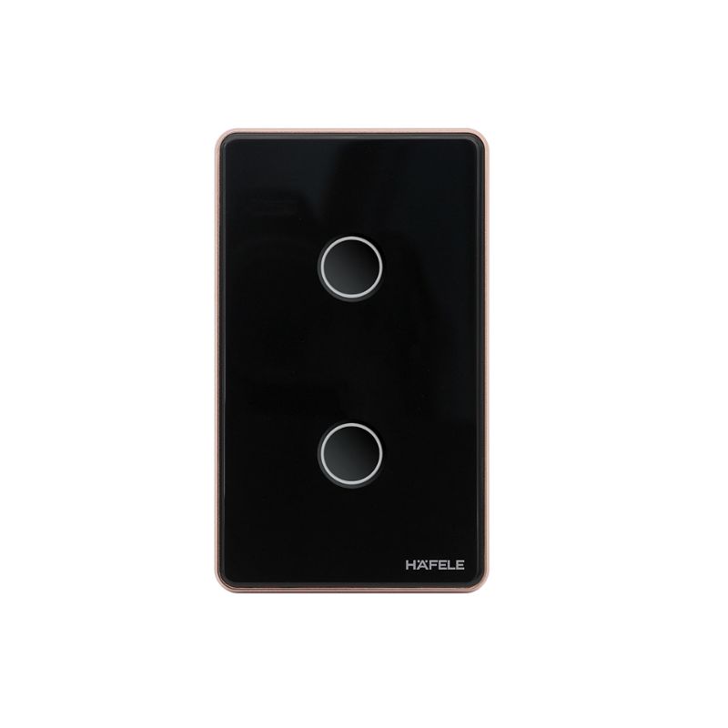 Công tắc ZB 2G US 10A đen L Hafele HSL-LS2G01B 820.71.001