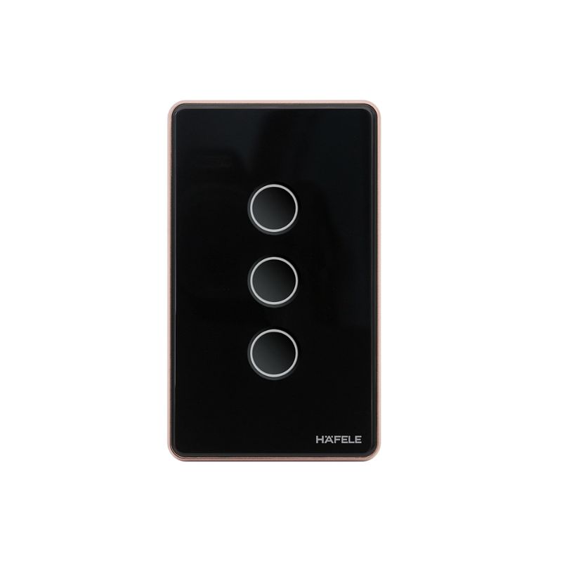 Công tắc ZB 3G US 10A Đen L Hafele HSL-LS3G01B 820.71.002