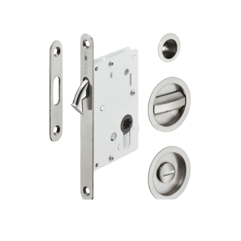 Tay nắm âm và thân khóa cửa trượt Hafele 911.27.500 BS50 WC