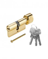Ruột khóa 1 đầu chìa, 1 đầu vặn Hafele 916.01.063, 71mm Đồng thau