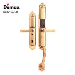 Khóa điện tử Demax SL821 Gold cho đại sảnh - biệt thự / Khóa vân tay 