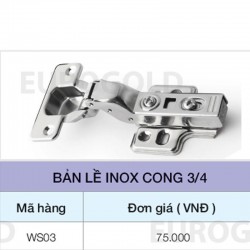 Bản lề inox cong 3/4 Eurogold EWS103
