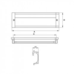 Tay nắm tủ âm 109mm Hafele 151.76.921