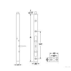 Chốt Âm 300mm Hafele 911.62.683