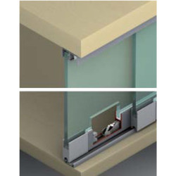 Bộ phụ kiên cửa trượt tủ kính Hafele 402.32.032