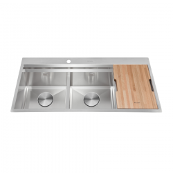 Chậu rửa chén 2 hố kích inox 304 Slide MS1162R
