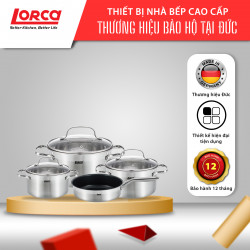 Bộ nồi inox đáy liền LORCA TA 5509
