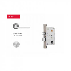 Khoá Hafele màu inox tay D DINR PL200 912.20.101