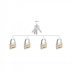 Bộ khóa treo 4 ổ Hafele 482.01.976 H76xW50xT18