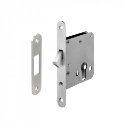 Thân khóa cửa trượt Hafele 911.26.292 55MM inox mờ