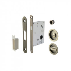 Tay nắm âm và thân khóa cửa trượt Hafele 911.26.524 màu đồng rêu